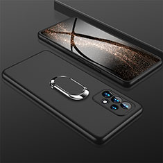 Custodia Plastica Rigida Cover Opaca con Magnetico Anello Supporto GK1 per Samsung Galaxy A53 5G Nero