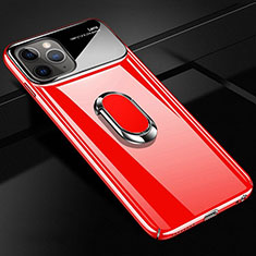 Custodia Plastica Rigida Cover Opaca con Magnetico Anello Supporto P01 per Apple iPhone 11 Pro Max Rosso