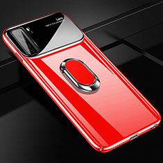 Custodia Plastica Rigida Cover Opaca con Magnetico Anello Supporto P01 per Huawei Nova 7 SE 5G Rosso