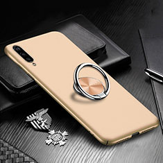 Custodia Plastica Rigida Cover Opaca con Magnetico Anello Supporto P01 per Xiaomi Mi A3 Oro