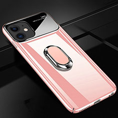 Custodia Plastica Rigida Cover Opaca con Magnetico Anello Supporto P02 per Apple iPhone 11 Rosa