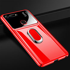 Custodia Plastica Rigida Cover Opaca con Magnetico Anello Supporto P02 per Huawei Honor V20 Rosso