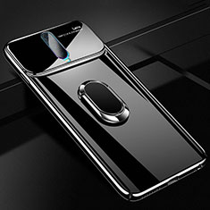 Custodia Plastica Rigida Cover Opaca con Magnetico Anello Supporto P02 per Oppo R17 Pro Nero