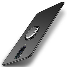 Custodia Plastica Rigida Cover Opaca con Magnetico Anello Supporto P03 per Oppo R17 Pro Nero