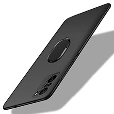 Custodia Plastica Rigida Cover Opaca con Magnetico Anello Supporto per Xiaomi Mi 11i 5G Nero
