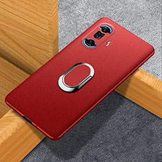 Custodia Plastica Rigida Cover Opaca con Magnetico Anello Supporto per Xiaomi Poco F3 GT 5G Rosso