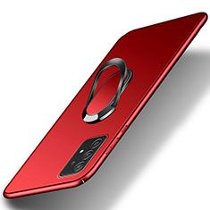 Custodia Plastica Rigida Cover Opaca con Magnetico Anello Supporto YK1 per Samsung Galaxy A52 5G Rosso