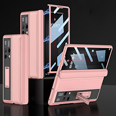 Custodia Plastica Rigida Cover Opaca con Supporto AC4 per Huawei Mate X2 Rosa