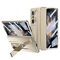 Custodia Plastica Rigida Cover Opaca con Supporto ZL2 per Huawei Honor Magic Vs 5G Oro