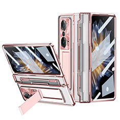 Custodia Plastica Rigida Cover Opaca con Supporto ZL4 per Huawei Honor Magic Vs 5G Oro Rosa