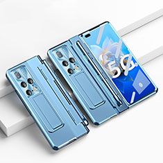 Custodia Plastica Rigida Cover Opaca con Supporto ZL5 per Huawei Mate X2 Blu