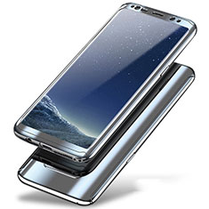 Custodia Plastica Rigida Cover Opaca Fronte e Retro 360 Gradi A01 per Samsung Galaxy Note 8 Argento