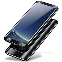Custodia Plastica Rigida Cover Opaca Fronte e Retro 360 Gradi A01 per Samsung Galaxy Note 8 Nero