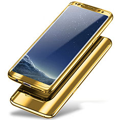 Custodia Plastica Rigida Cover Opaca Fronte e Retro 360 Gradi A01 per Samsung Galaxy Note 8 Oro