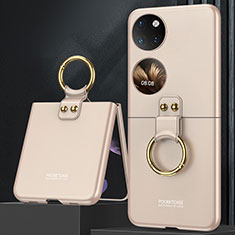Custodia Plastica Rigida Cover Opaca Fronte e Retro 360 Gradi AC2 per Huawei P50 Pocket Oro
