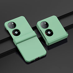 Custodia Plastica Rigida Cover Opaca Fronte e Retro 360 Gradi BH1 per Huawei P50 Pocket Verde Pastello