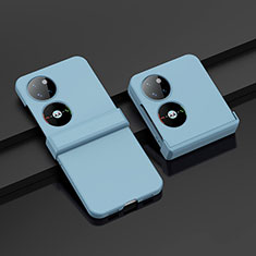 Custodia Plastica Rigida Cover Opaca Fronte e Retro 360 Gradi BH1 per Huawei P60 Pocket Azzurro