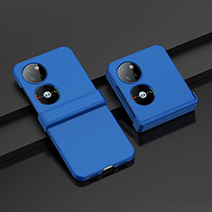 Custodia Plastica Rigida Cover Opaca Fronte e Retro 360 Gradi BH1 per Huawei P60 Pocket Blu