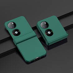 Custodia Plastica Rigida Cover Opaca Fronte e Retro 360 Gradi BH1 per Huawei P60 Pocket Verde