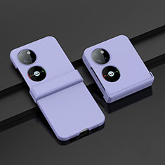 Custodia Plastica Rigida Cover Opaca Fronte e Retro 360 Gradi BH1 per Huawei P60 Pocket Viola