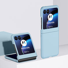 Custodia Plastica Rigida Cover Opaca Fronte e Retro 360 Gradi BH1 per Motorola Moto Razr 40 Ultra 5G Azzurro