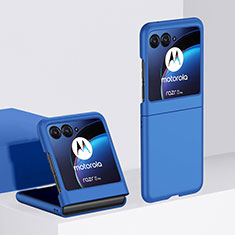 Custodia Plastica Rigida Cover Opaca Fronte e Retro 360 Gradi BH1 per Motorola Moto Razr 40 Ultra 5G Blu