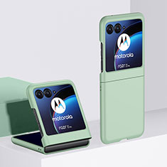 Custodia Plastica Rigida Cover Opaca Fronte e Retro 360 Gradi BH1 per Motorola Moto Razr 40 Ultra 5G Verde Pastello