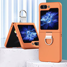 Custodia Plastica Rigida Cover Opaca Fronte e Retro 360 Gradi BH1 per Samsung Galaxy Z Flip5 5G Arancione