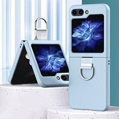 Custodia Plastica Rigida Cover Opaca Fronte e Retro 360 Gradi BH1 per Samsung Galaxy Z Flip5 5G Cielo Blu