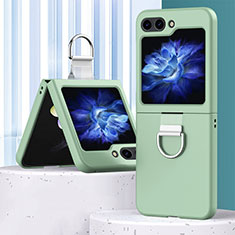 Custodia Plastica Rigida Cover Opaca Fronte e Retro 360 Gradi BH1 per Samsung Galaxy Z Flip5 5G Verde Pastello