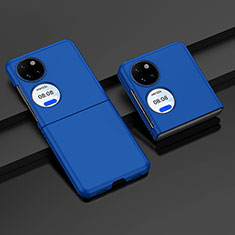 Custodia Plastica Rigida Cover Opaca Fronte e Retro 360 Gradi BH2 per Huawei P50 Pocket Blu