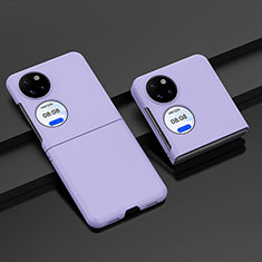 Custodia Plastica Rigida Cover Opaca Fronte e Retro 360 Gradi BH2 per Huawei Pocket S Lavanda