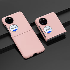 Custodia Plastica Rigida Cover Opaca Fronte e Retro 360 Gradi BH2 per Huawei Pocket S Oro Rosa