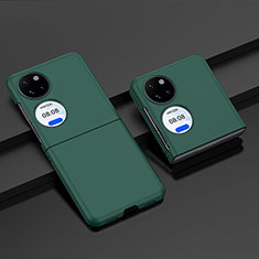 Custodia Plastica Rigida Cover Opaca Fronte e Retro 360 Gradi BH2 per Huawei Pocket S Verde