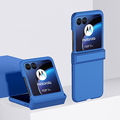 Custodia Plastica Rigida Cover Opaca Fronte e Retro 360 Gradi BH2 per Motorola Moto Razr 40 Ultra 5G Blu