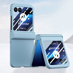 Custodia Plastica Rigida Cover Opaca Fronte e Retro 360 Gradi BH3 per Motorola Moto Razr 40 Ultra 5G Azzurro