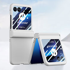Custodia Plastica Rigida Cover Opaca Fronte e Retro 360 Gradi BH3 per Motorola Moto Razr 40 Ultra 5G Bianco