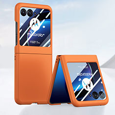 Custodia Plastica Rigida Cover Opaca Fronte e Retro 360 Gradi BH4 per Motorola Moto Razr 40 Ultra 5G Arancione