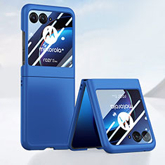 Custodia Plastica Rigida Cover Opaca Fronte e Retro 360 Gradi BH4 per Motorola Moto Razr 40 Ultra 5G Blu