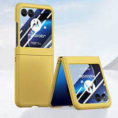 Custodia Plastica Rigida Cover Opaca Fronte e Retro 360 Gradi BH4 per Motorola Moto Razr 40 Ultra 5G Giallo