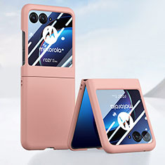 Custodia Plastica Rigida Cover Opaca Fronte e Retro 360 Gradi BH4 per Motorola Moto Razr 40 Ultra 5G Oro Rosa