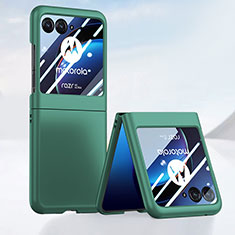 Custodia Plastica Rigida Cover Opaca Fronte e Retro 360 Gradi BH4 per Motorola Moto Razr 40 Ultra 5G Verde