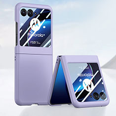Custodia Plastica Rigida Cover Opaca Fronte e Retro 360 Gradi BH4 per Motorola Moto Razr 40 Ultra 5G Viola