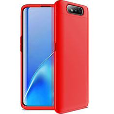 Custodia Plastica Rigida Cover Opaca Fronte e Retro 360 Gradi C01 per Samsung Galaxy A80 Rosso