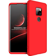 Custodia Plastica Rigida Cover Opaca Fronte e Retro 360 Gradi F01 per Huawei Mate 20 Rosso