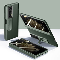 Custodia Plastica Rigida Cover Opaca Fronte e Retro 360 Gradi GK5 per Huawei Honor Magic V2 5G Verde