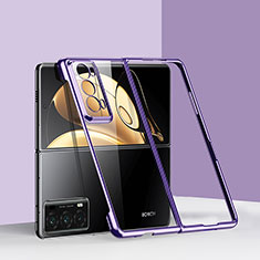 Custodia Plastica Rigida Cover Opaca Fronte e Retro 360 Gradi GK6 per Huawei Honor Magic V2 5G Viola
