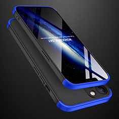 Custodia Plastica Rigida Cover Opaca Fronte e Retro 360 Gradi M01 per Apple iPhone 14 Plus Blu e Nero