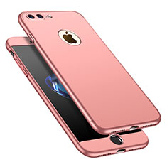 Custodia Plastica Rigida Cover Opaca Fronte e Retro 360 Gradi M01 per Apple iPhone 7 Plus Oro Rosa