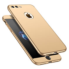Custodia Plastica Rigida Cover Opaca Fronte e Retro 360 Gradi M01 per Apple iPhone 8 Plus Oro